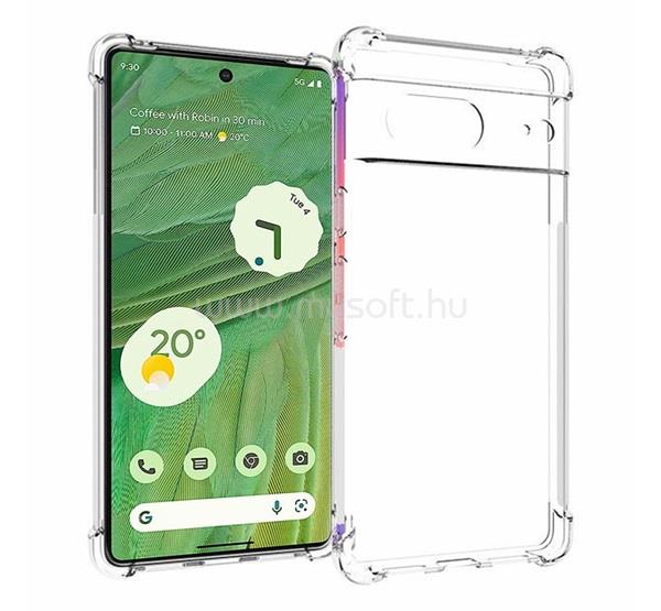 GIGAPACK Google Pixel 7 GIGAPACK szilikon telefonvédő ütésállóság, légpárnás sarok, ÁTLÁTSZÓ