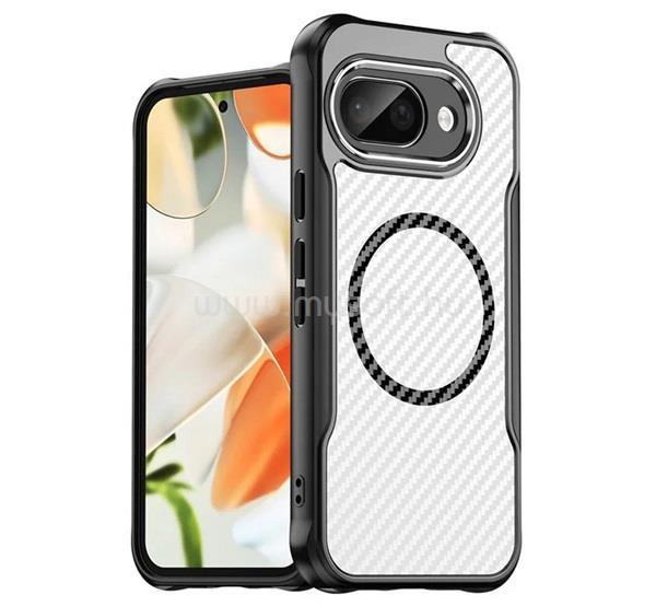 GIGAPACK Google Pixel 9a GIGAPACK Szilikon telefonvédő ütésállóság, MagSafe, FEKETE