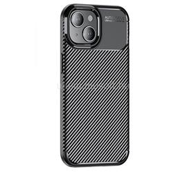 GIGAPACK iPhone 15 GIGAPACK szilikon telefonvédő ütésállóság, karbon minta, FEKETE GP-144932 small