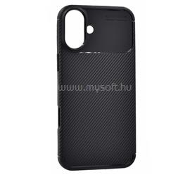 GIGAPACK iPhone 16 GIGAPACK Szilikon telefonvédő ütésállóság, karbon minta, FEKETE GP-160151 small