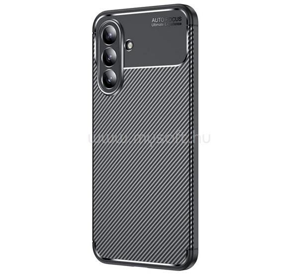 GIGAPACK Samsung A37 5G / A56 5G / A36 5G GIGAPACK Szilikon telefonvédő ütésállóság, karbon minta, FEKETE