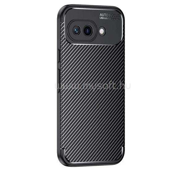 GIGAPACK Google Pixel 9a GIGAPACK Szilikon telefonvédő ütésállóság, karbon minta, FEKETE