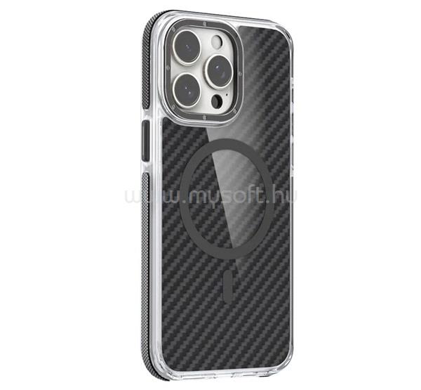 GIGAPACK iPhone 16 Pro GIGAPACK Szilikon telefonvédő ütésállóság, MagSafe, FEKETE