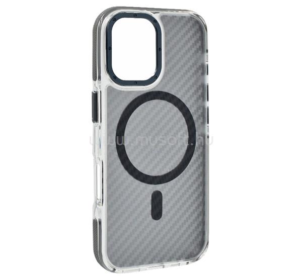 GIGAPACK iPhone 16 GIGAPACK Szilikon telefonvédő ütésállóság, MagSafe, SÖTÉTSZÜRKE