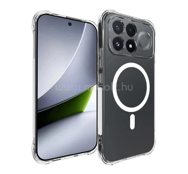 GIGAPACK Poco F9 Pro GIGAPACK Szilikon telefonvédő ütésállóság, mágneses, ÁTLÁTSZÓ