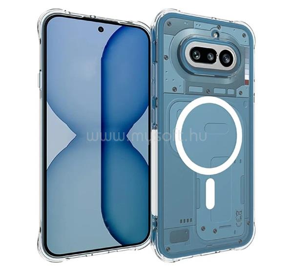 GIGAPACK Nothing Phone 4a GIGAPACK Szilikon telefonvédő ütésállóság, MagSafe, ÁTLÁTSZÓ