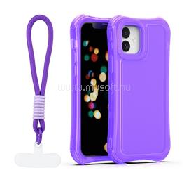 GIGAPACK iPhone 12 Pro / 12 GIGAPACK Szilikon telefonvédő ütésállóság, műanyag hátlap + kézpánt, LILA GP-187353 small
