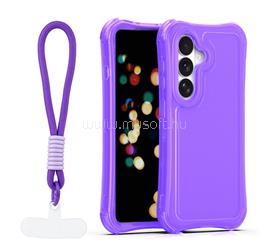 GIGAPACK Samsung S25 / S24 GIGAPACK Szilikon telefonvédő ütésállóság, műanyag hátlap + kézpánt, LILA GP-187359 small