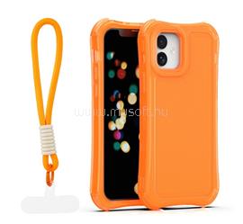 GIGAPACK iPhone 12 Pro / 12 GIGAPACK Szilikon telefonvédő ütésállóság, műanyag hátlap + kézpánt, NARANCSSÁRGA GP-187349 small