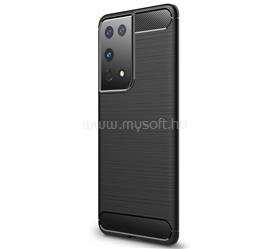 GIGAPACK Samsung S21 Ultra GIGAPACK Szilikon telefonvédő ütésállóság, karbon minta, FEKETE GP-103145 small
