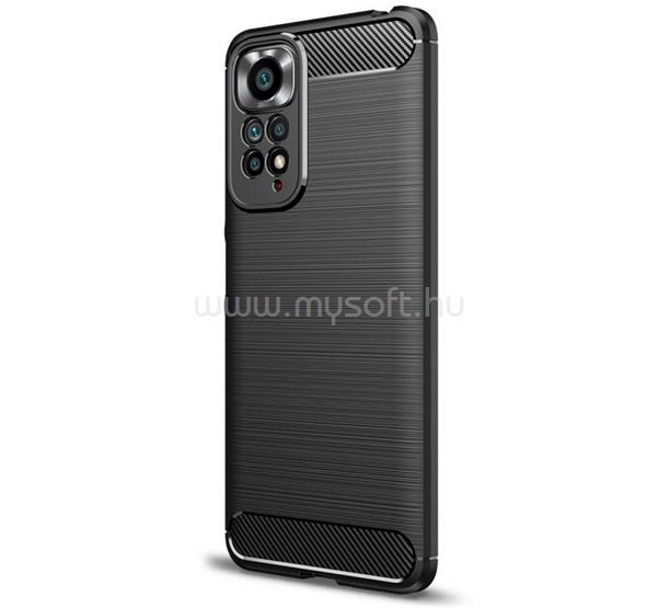 GIGAPACK Redmi Note 11 Pro GIGAPACK Szilikon telefonvédő ütésállóság, karbon minta, FEKETE