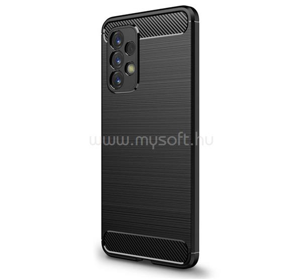 GIGAPACK Samsung A53 5G GIGAPACK Szilikon telefonvédő ütésállóság, karbon minta, FEKETE