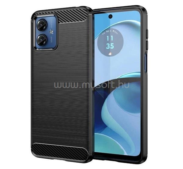 GIGAPACK Motorola Moto G54 5G / G54 Power 5G GIGAPACK Szilikon telefonvédő ütésállóság, karbon minta, FEKETE