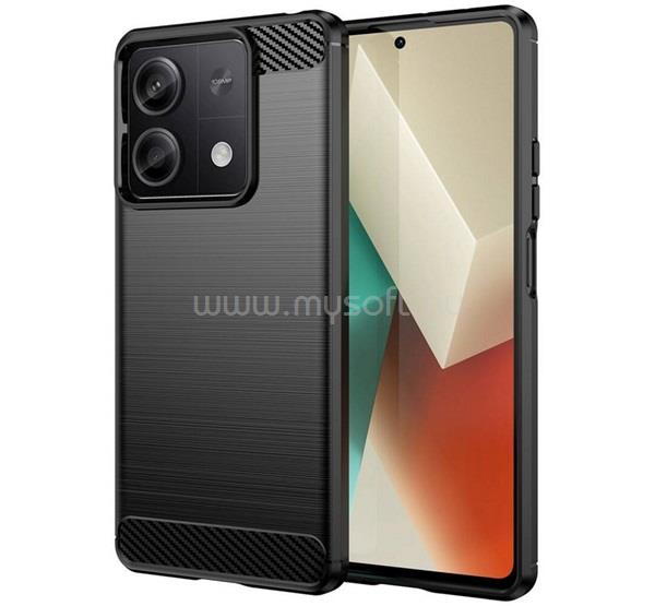 GIGAPACK Redmi Note 13 5G GIGAPACK Szilikon telefonvédő ütésállóság, karbon minta, FEKETE