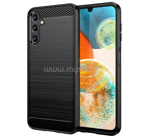 GIGAPACK Samsung A35 5G GIGAPACK Szilikon telefonvédő ütésállóság, karbon minta, FEKETE