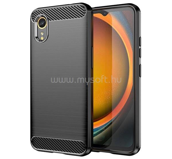 GIGAPACK Samsung Xcover 7 GIGAPACK Szilikon telefonvédő ütésállóság, karbon minta, FEKETE