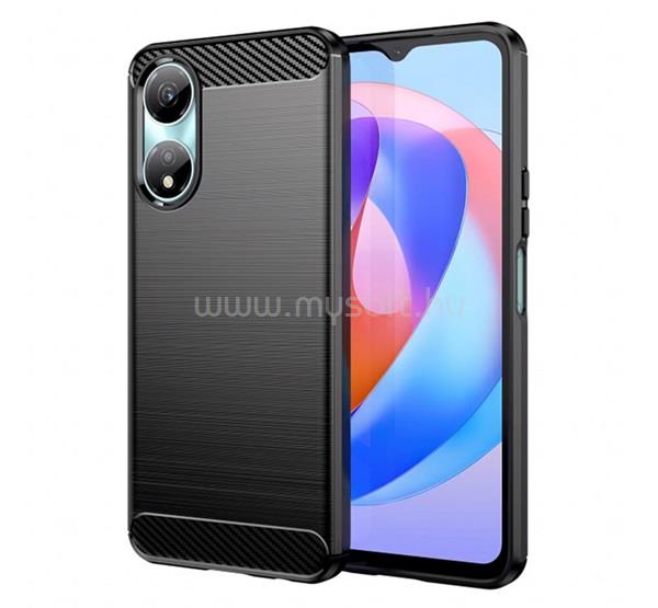 GIGAPACK Honor X7b 4G GIGAPACK Szilikon telefonvédő ütésállóság, karbon minta, FEKETE