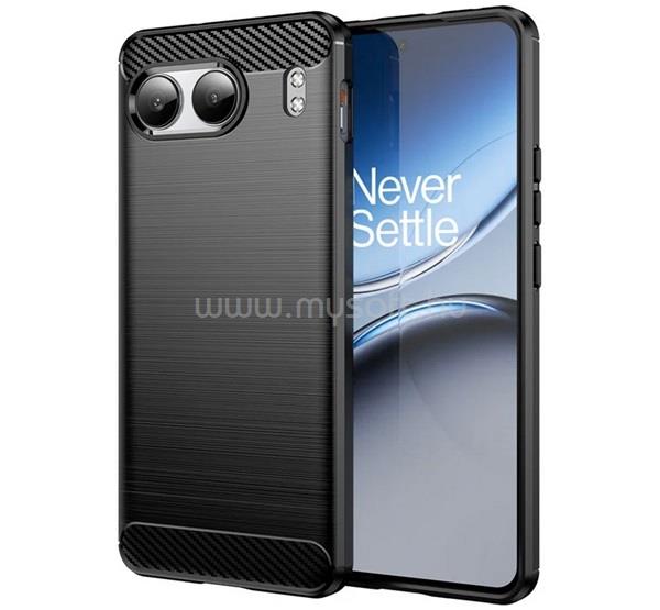 GIGAPACK OnePlus Nord 4 GIGAPACK Szilikon telefonvédő ütésállóság, karbon minta, FEKETE