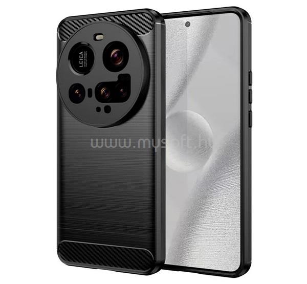 GIGAPACK Xiaomi 15 Ultra GIGAPACK Szilikon telefonvédő ütésállóság, karbon minta, FEKETE