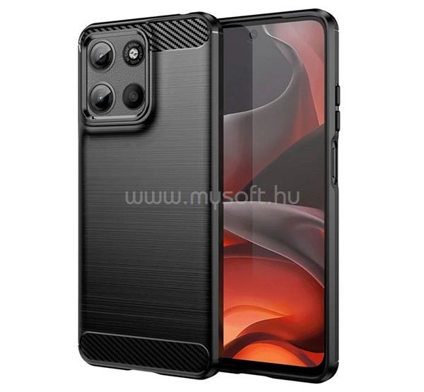 GIGAPACK Motorola Moto G15 Power GIGAPACK Szilikon telefonvédő ütésállóság, karbon minta, FEKETE