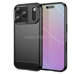 GIGAPACK iPhone 18 Pro / 17 Pro GIGAPACK Szilikon telefonvédő ütésállóság, karbon minta, FEKETE GP-173680 small