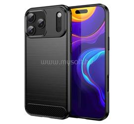 GIGAPACK iPhone 18 Pro Max / 17 Pro Max GIGAPACK Szilikon telefonvédő ütésállóság, karbon minta, FEKETE GP-173681 small