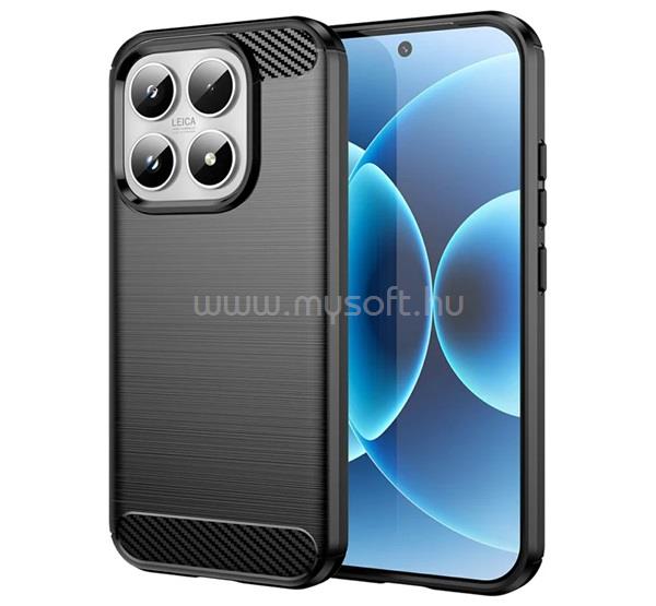 GIGAPACK Xiaomi 17 GIGAPACK Szilikon telefonvédő ütésállóság, karbon minta, FEKETE