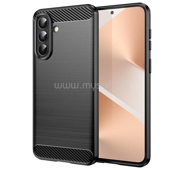 GIGAPACK Samsung A57 5G GIGAPACK Szilikon telefonvédő ütésállóság, karbon minta, FEKETE