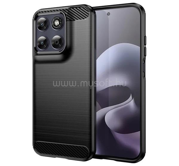 GIGAPACK Motorola Moto G87 5G / G77 5G GIGAPACK Szilikon telefonvédő ütésállóság, karbon minta, FEKETE