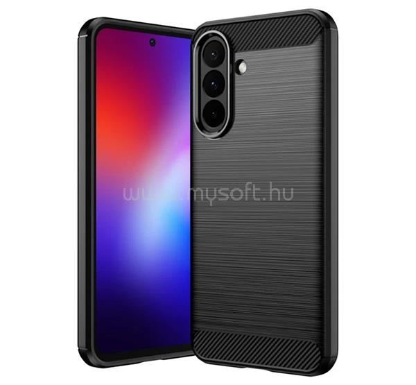 GIGAPACK Samsung A27 5G GIGAPACK Szilikon telefonvédő ütésállóság, karbon minta, FEKETE