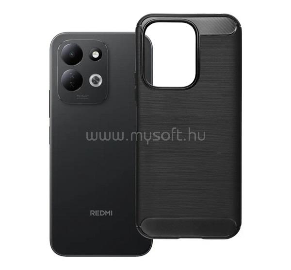 GIGAPACK Redmi 17 5G / 17 4G GIGAPACK Szilikon telefonvédő ütésállóság, karbon minta, FEKETE