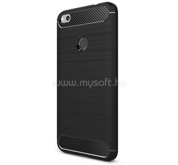 GIGAPACK Huawei P9 Lite (2017) GIGAPACK szilikon telefonvédő ütésállóság, karbon minta, FEKETE