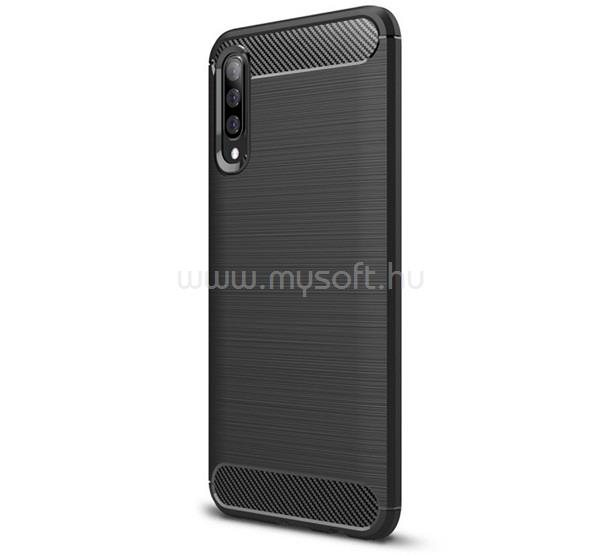 GIGAPACK Samsung A50s / A30s / A50 GIGAPACK Szilikon telefonvédő ütésállóság, karbon minta, FEKETE