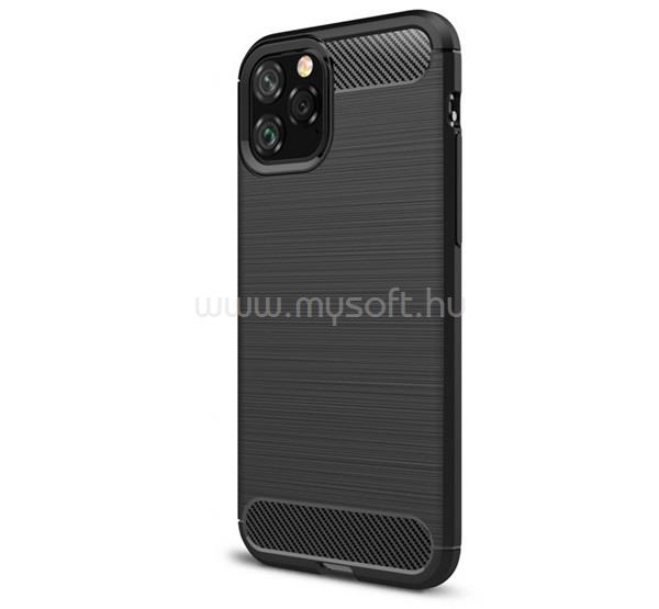 GIGAPACK iPhone 11 Pro GIGAPACK szilikon telefonvédő ütésállóság, karbon minta, FEKETE