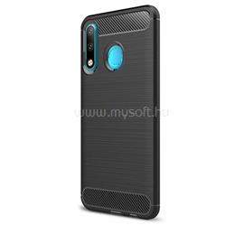 GIGAPACK Huawei P30 Lite GIGAPACK szilikon telefonvédő ütésállóság, karbon minta, FEKETE GP-94604 small