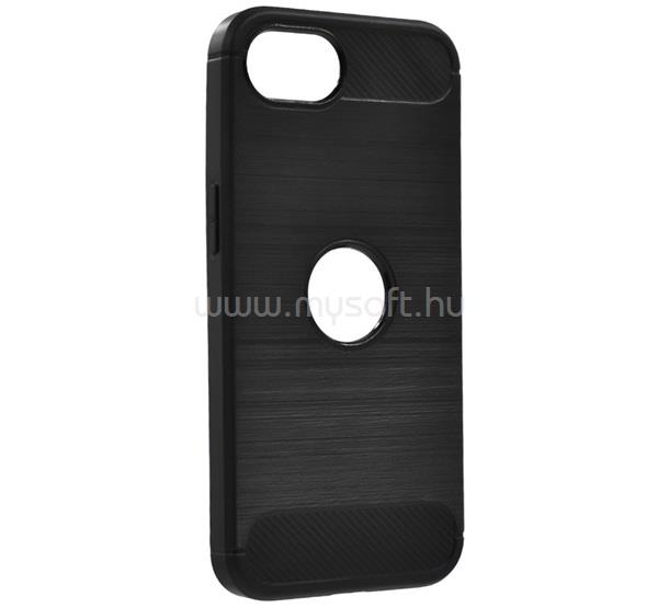 GIGAPACK iPhone 17e / 16e GIGAPACK Szilikon telefonvédő ütésállóság, logó kivágás, FEKETE