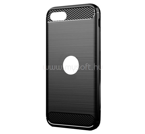 GIGAPACK iPhone SE 3 (2022) / SE 2 (2020) GIGAPACK Szilikon telefonvédő ütésállóság, logó kivágás, FEKETE