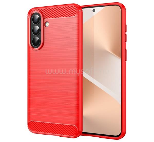 GIGAPACK Samsung A57 5G GIGAPACK Szilikon telefonvédő ütésállóság, karbon minta, PIROS