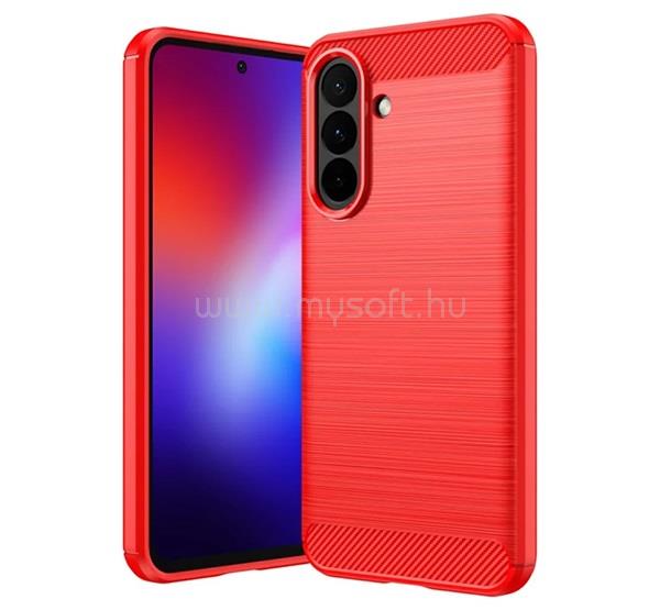 GIGAPACK Samsung A27 5G GIGAPACK Szilikon telefonvédő ütésállóság, karbon minta, PIROS