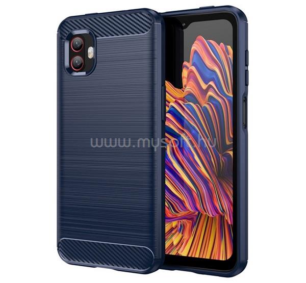 GIGAPACK Samsung Xcover 6 Pro GIGAPACK szilikon telefonvédő ütésállóság, karbon minta, SÖTÉTKÉK