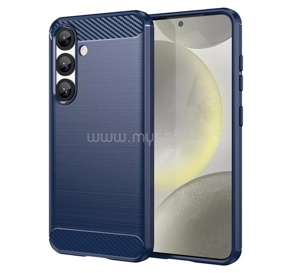 GIGAPACK Samsung S25 GIGAPACK Szilikon telefonvédő ütésállóság, karbon minta, SÖTÉTKÉK