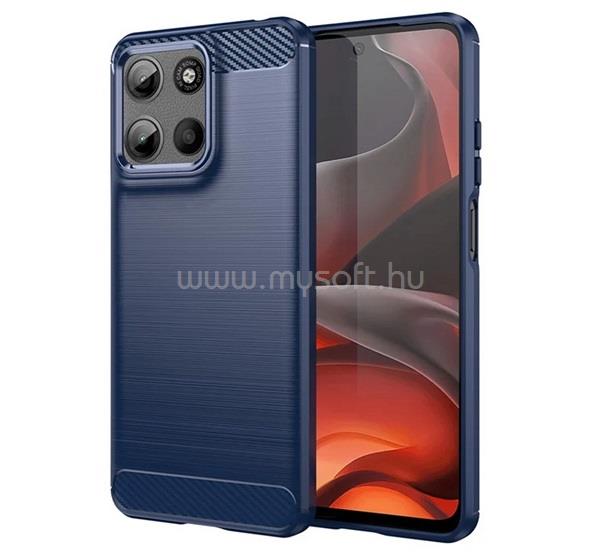 GIGAPACK Motorola Moto G15 Power GIGAPACK Szilikon telefonvédő ütésállóság, karbon minta, SÖTÉTKÉK