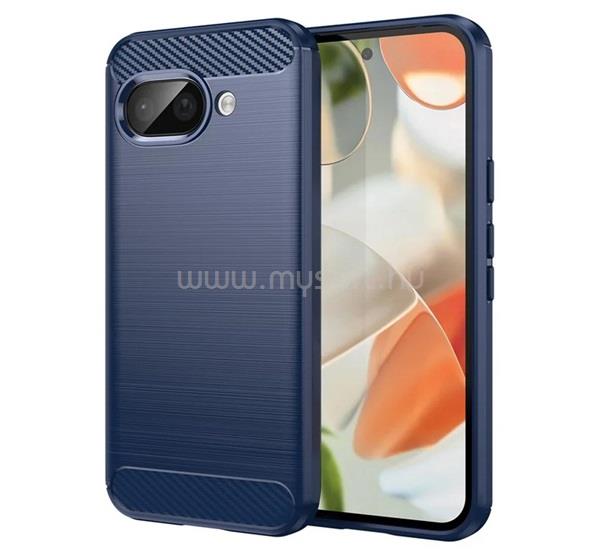 GIGAPACK Google Pixel 9a GIGAPACK Szilikon telefonvédő ütésállóság, karbon minta, SÖTÉTKÉK