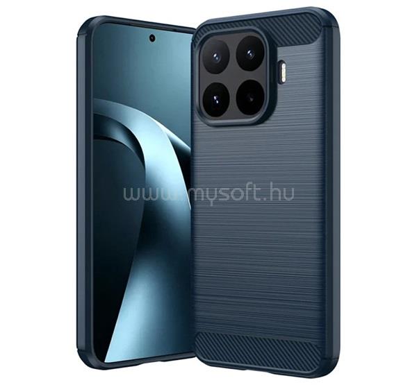 GIGAPACK Xiaomi 17T Pro GIGAPACK Szilikon telefonvédő ütésállóság, karbon minta, SÖTÉTKÉK