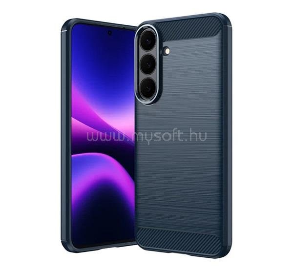 GIGAPACK Samsung S26 FE GIGAPACK Szilikon telefonvédő ütésállóság, karbon minta, SÖTÉTKÉK
