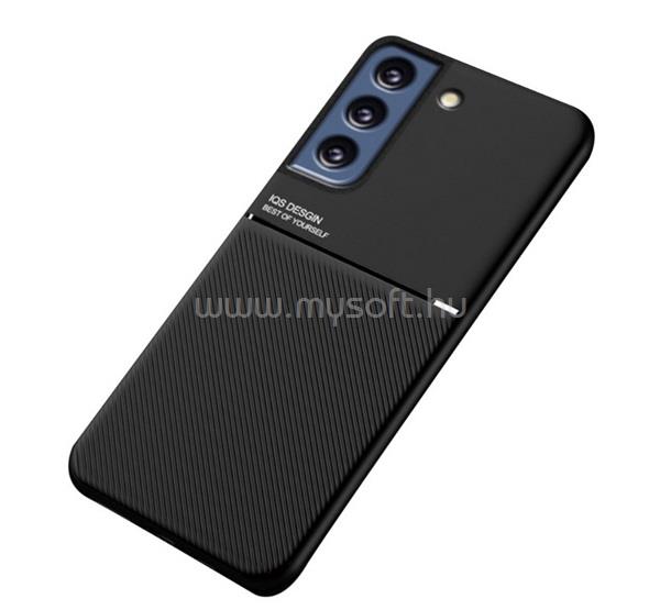 GIGAPACK Samsung S21 FE GIGAPACK Szilikon telefonvédő ütésállóság, csíkos, FEKETE