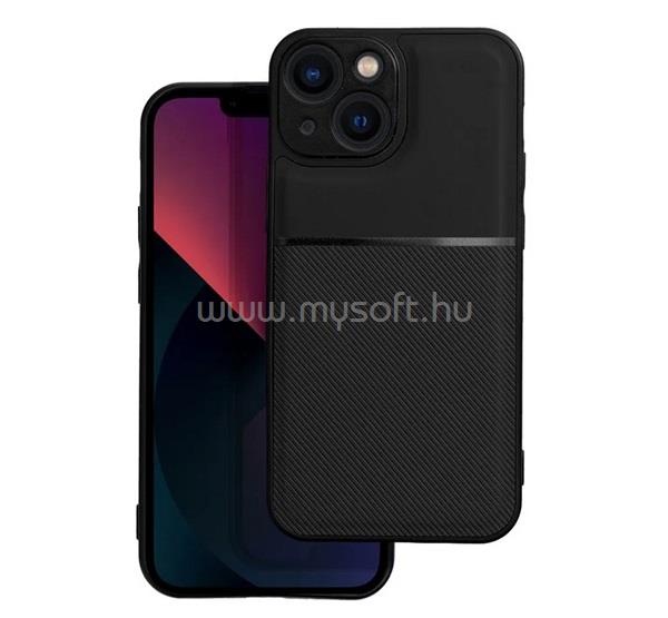 GIGAPACK iPhone 13 mini GIGAPACK Szilikon telefonvédő ütésállóság, csíkos, FEKETE