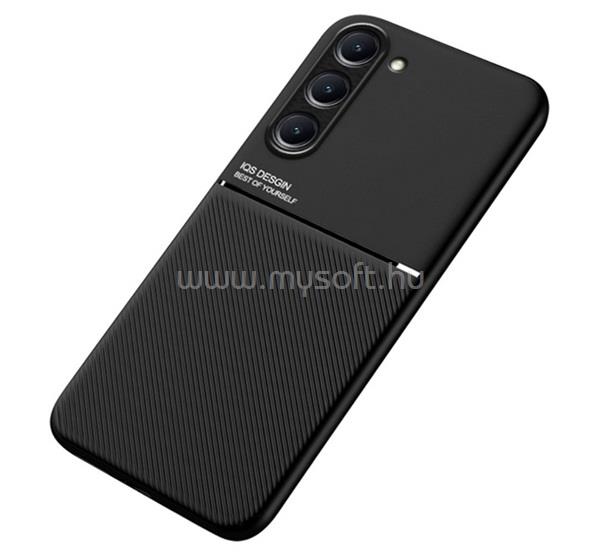 GIGAPACK Samsung S23 Plus GIGAPACK Szilikon telefonvédő ütésállóság, csíkos, FEKETE