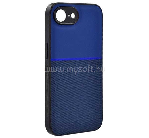 GIGAPACK iPhone 17e / 16e GIGAPACK Szilikon telefonvédő ütésállóság, csíkos, SÖTÉTKÉK