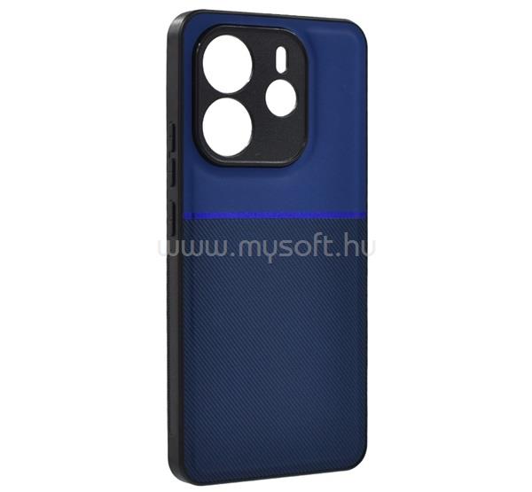 GIGAPACK Redmi Note 14 4G GIGAPACK Szilikon telefonvédő ütésállóság, csíkos, SÖTÉTKÉK